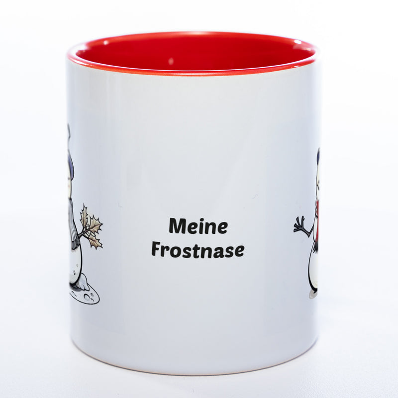 Meine Frostnase mit Wunschnamen - süße Kaffeetasse zu Weihnachten - spülmaschinenfest