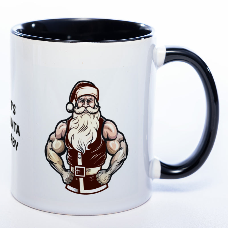 It's Santa Baby lustige Kaffeetasse zu Weihnachten mit starkem Santa - spülmaschinenfest