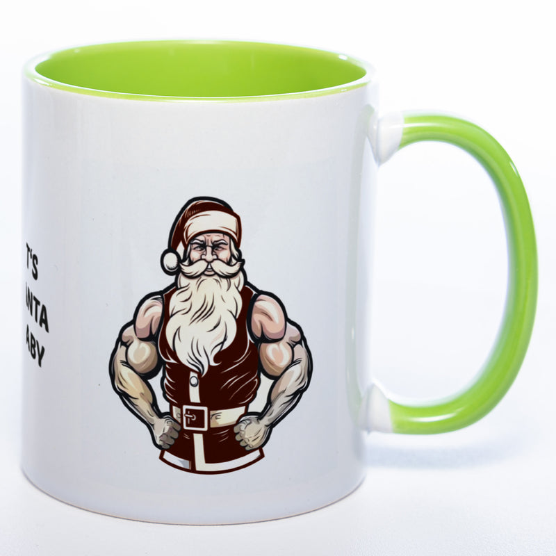 It's Santa Baby lustige Kaffeetasse zu Weihnachten mit starkem Santa - spülmaschinenfest