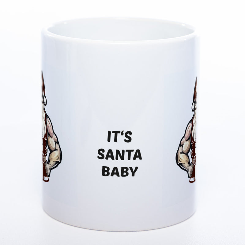 It's Santa Baby lustige Kaffeetasse zu Weihnachten mit starkem Santa - spülmaschinenfest