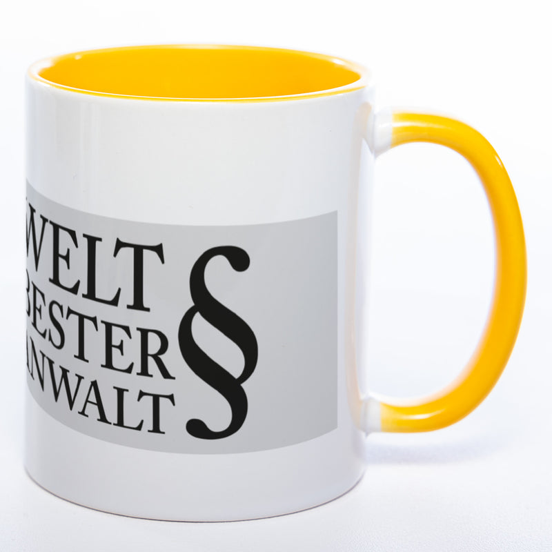 Tasse "Weltbester Anwalt" mit Foto (HD Druck) | Jetzt selbst gestalten! spülmaschinenfest