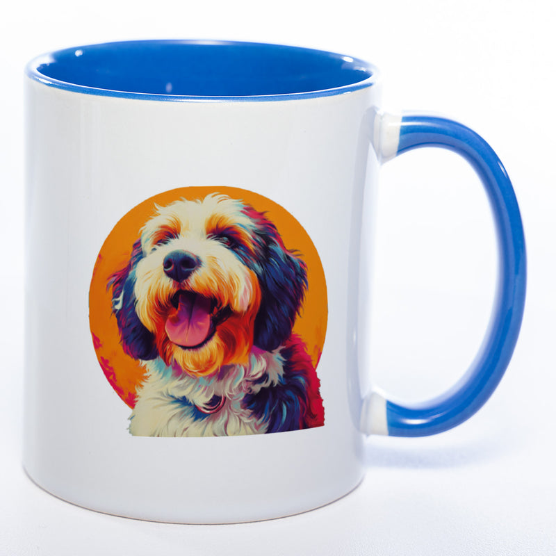 Mug Art Tasse mit Bobtail Motiv 2 & wahlweise mit NAMEN - Kaffeetasse StickyWorld Exclusive