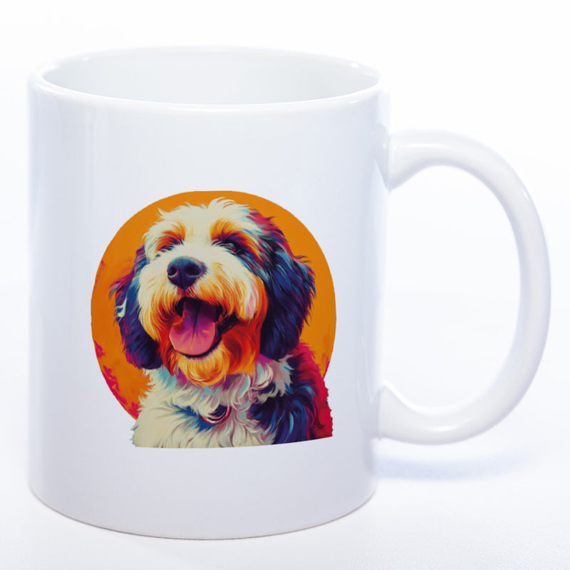 Mug Art Tasse mit Bobtail Motiv 2 & wahlweise mit NAMEN - Kaffeetasse StickyWorld Exclusive