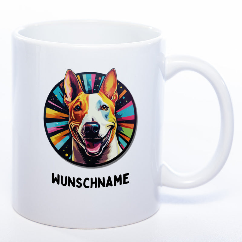 Mug Art Tasse mit Bullterrier Motiv 3 & wahlweise mit NAMEN - Kaffeetasse StickyWorld Exclusive