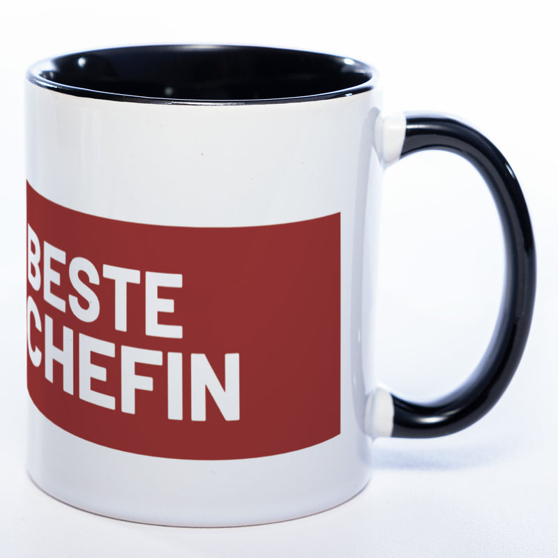 Tasse "Beste Chefin" mit Foto (HD Druck) | Jetzt selbst gestalten! Spülmaschinenfest