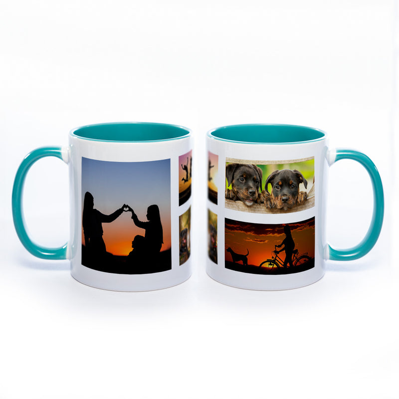 Collagentasse 4 - Deine Fotos als Collage spülmaschinenfest | Jetzt selbst gestalten!