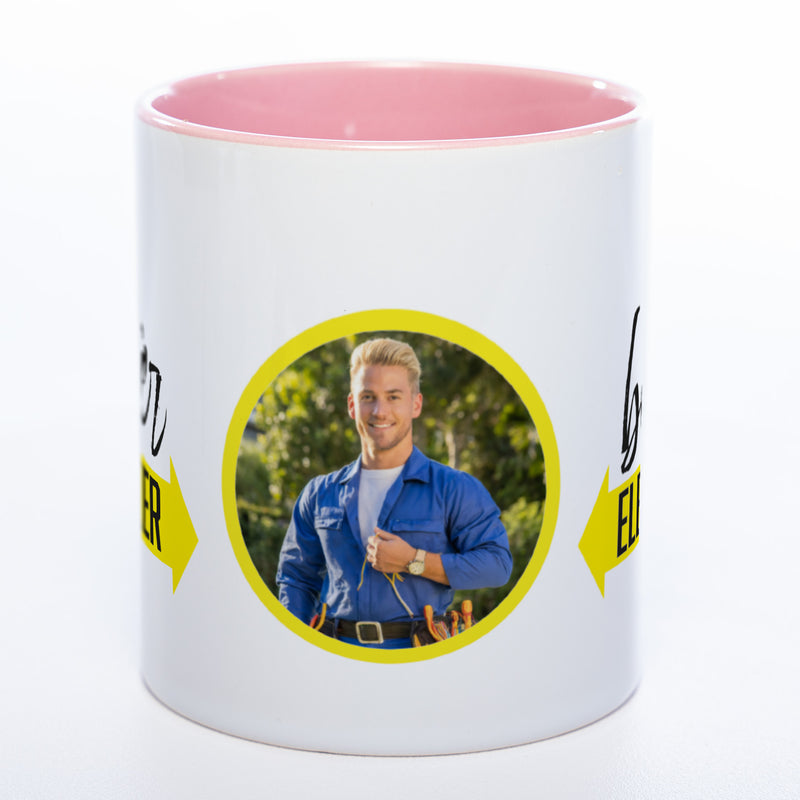 Spülmaschinenfeste Tasse "Bester Elektriker" mit Foto (HD Druck) | Jetzt selbst gestalten!