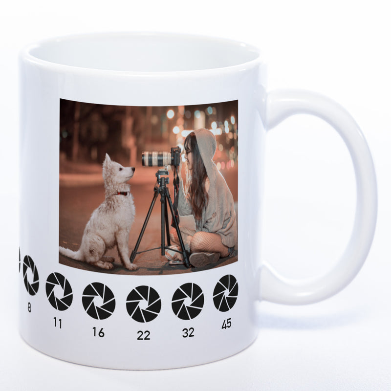 Spülmaschinenfeste Tasse "Fotograf" mit Foto (HD Druck) | Jetzt selbst gestalten!