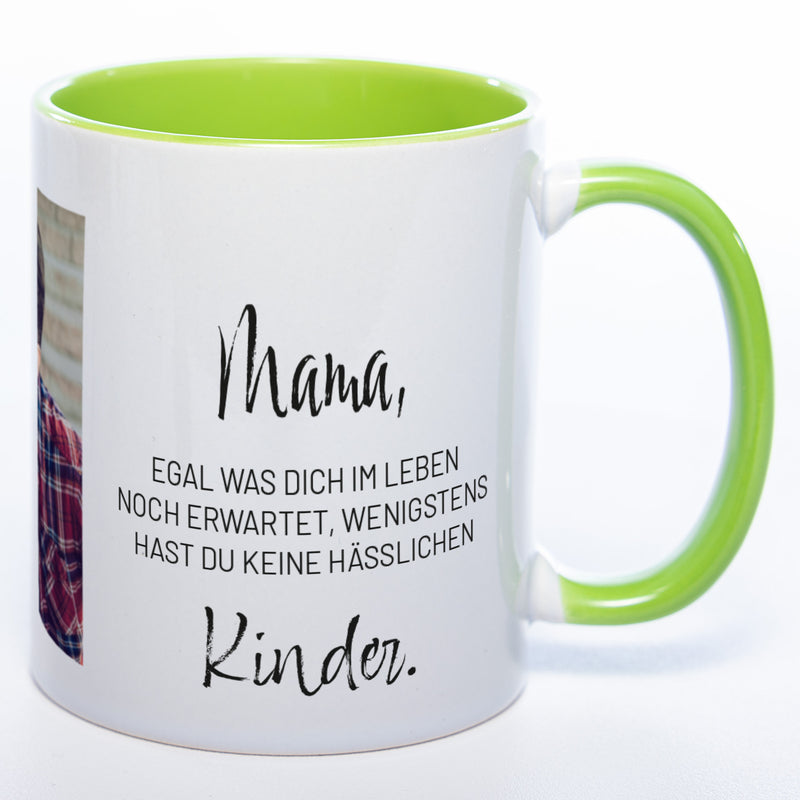 Spülmaschinenfeste Tasse "Mama" mit Foto (HD Druck) | Jetzt selbst gestalten!