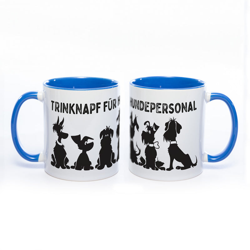 Trinknapf für Hundepersonal - spülmaschinenfeste Motiv-Kaffeeasse in vielen Farben