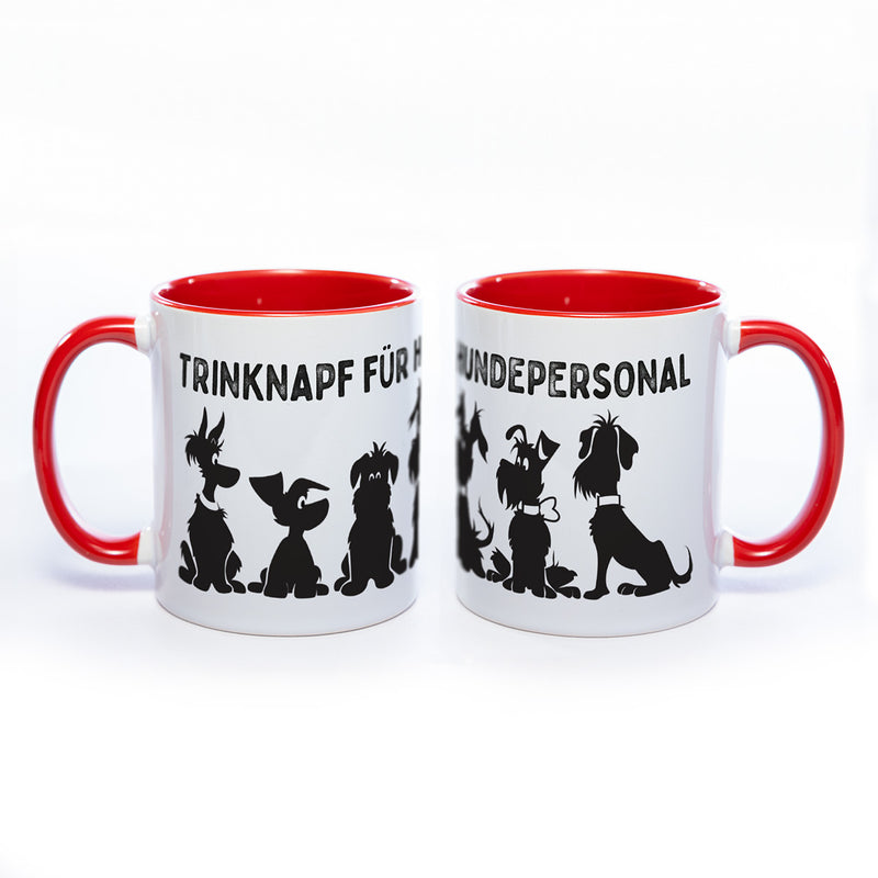 Trinknapf für Hundepersonal - spülmaschinenfeste Motiv-Kaffeeasse in vielen Farben