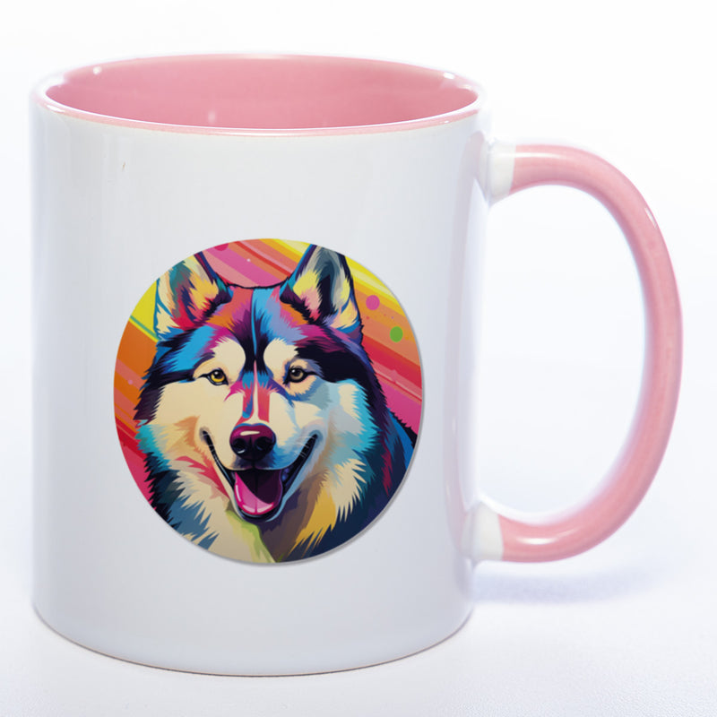 Mug Art Tasse mit Husky Motiv 3 wahlweise mit NAME - Kaffeetasse StickyWorld Exclusive