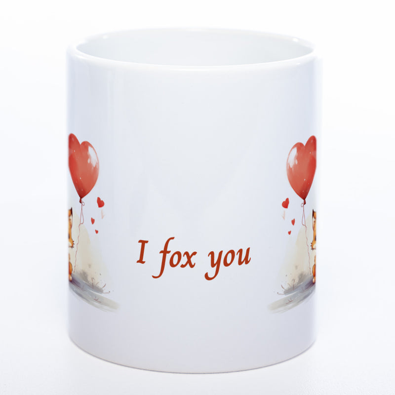 Spülmaschinenfeste Motiv-Tasse mit Spruch "I fox you" - süße Kaffeetasse in vielen Farben