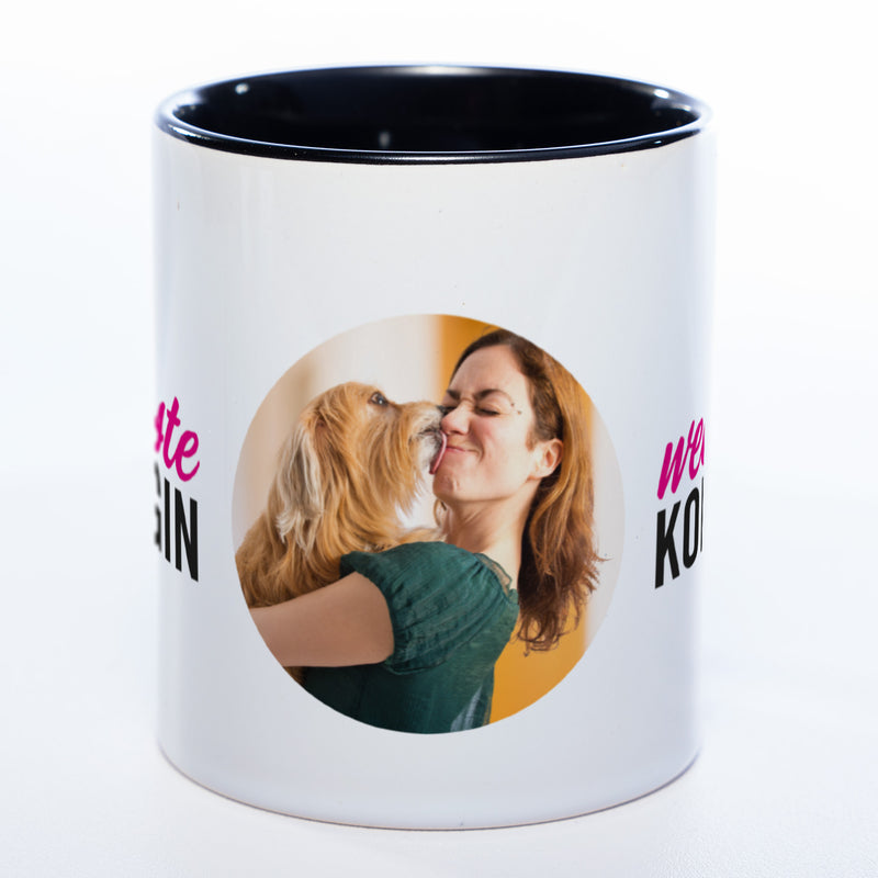 Spülmaschinenfeste Tasse "Weltbeste Kollegin" mit Foto (HD Druck) | Jetzt selbst gestalten!