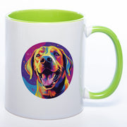 Tasse auf Wunsch mit Name Labrador grün