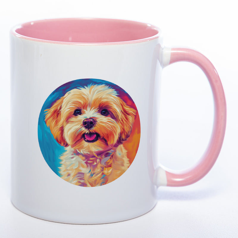 Mug Art Tasse mit Maltipoo Motiv & wahlweise mit NAMEN - Kaffeetasse StickyWorld Exclusive