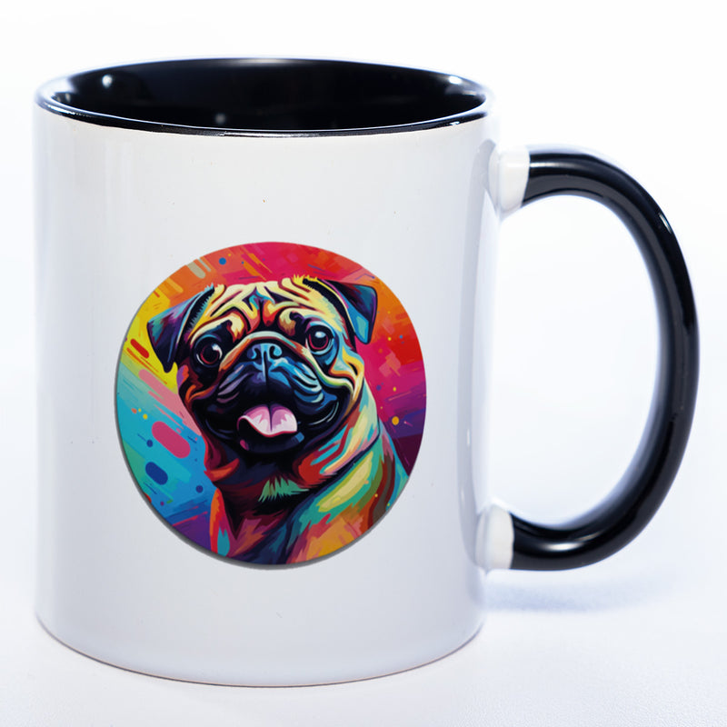 Mug Art Tasse mit Mops & wahlweise mit NAMEN - Kaffeetasse StickyWorld Exclusive