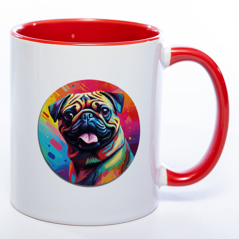 Mug Art Tasse mit Mops & wahlweise mit NAMEN - Kaffeetasse StickyWorld Exclusive