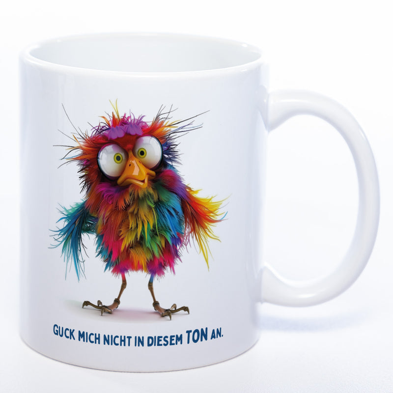 Motiv-Tasse mit Spruch "Guck mich nicht in diesem Ton an" - lustige Kaffeetasse in vielen Farben