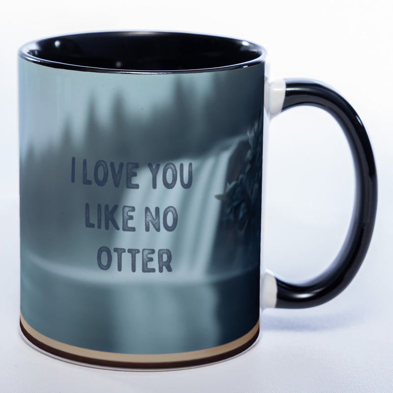 Spülmaschinenfeste Motiv-Tasse mit Otter Motiv 2 und 2 Liebessprüchen zur Auswahl - süße Kaffeetasse