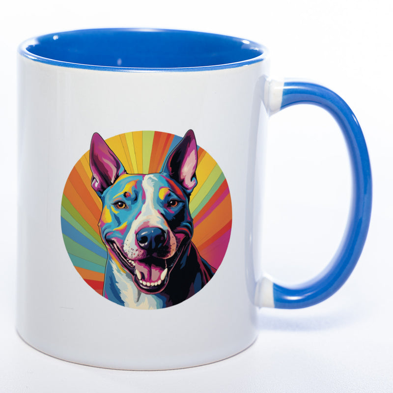 Mug Art Tasse mit Bullterrier Motiv 4 wahlweise mit NAME - Kaffeetasse StickyWorld Exclusive