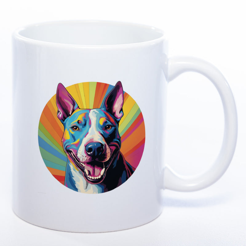 Mug Art Tasse mit Bullterrier Motiv 4 wahlweise mit NAME - Kaffeetasse StickyWorld Exclusive