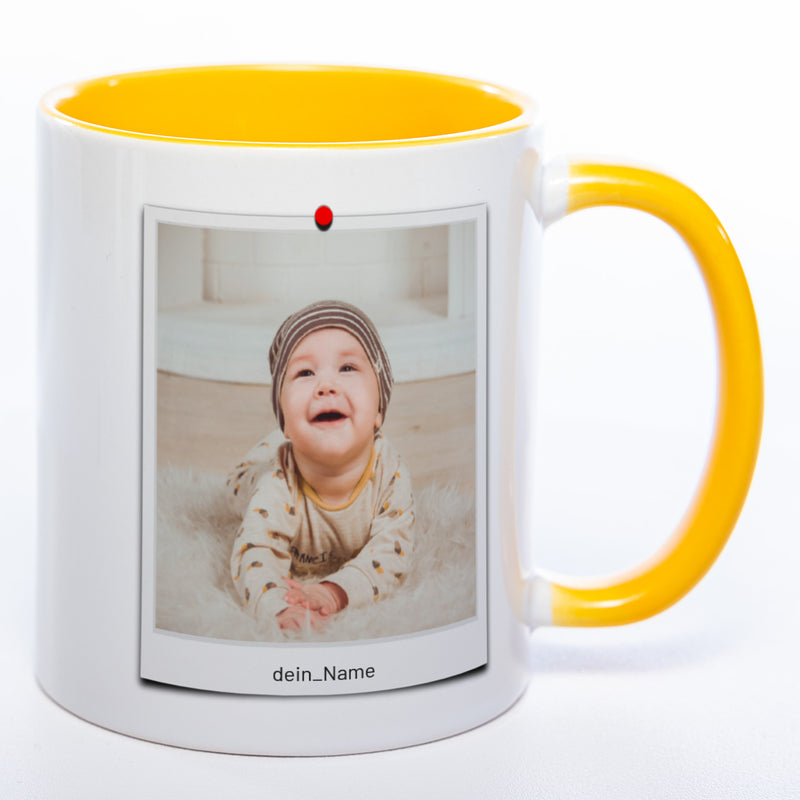 Spülmaschinenfeste Tasse "Polaroid" mit Foto (HD Druck) | Jetzt selbst gestalten!