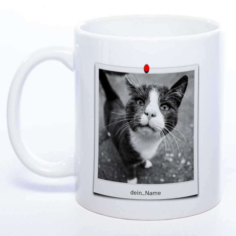 Spülmaschinenfeste Tasse "Polaroid" mit Foto (HD Druck) | Jetzt selbst gestalten!