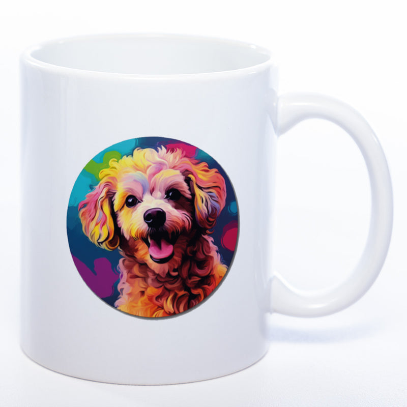 Mug Art Tasse mit Pudel  Motiv 2 & wahlweise mit NAMEN - Kaffeetasse StickyWorld Exclusive