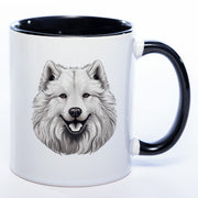 Hundetasse Samoyede 1 mit Wunschname in schwarz