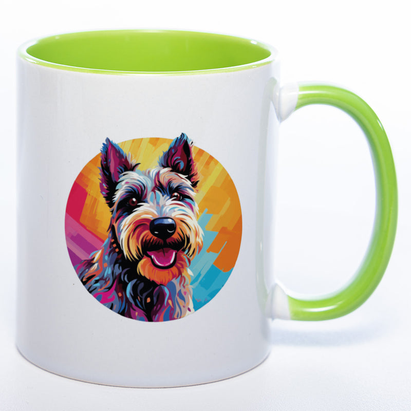 Hundetasse Scotchterrier 1 mit Wunschname in grün