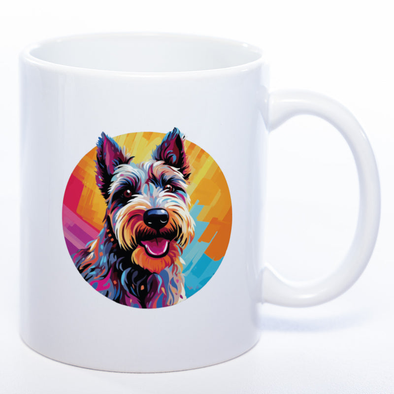 Hundetasse Scotchterrier 1 mit Wunschname in weiß