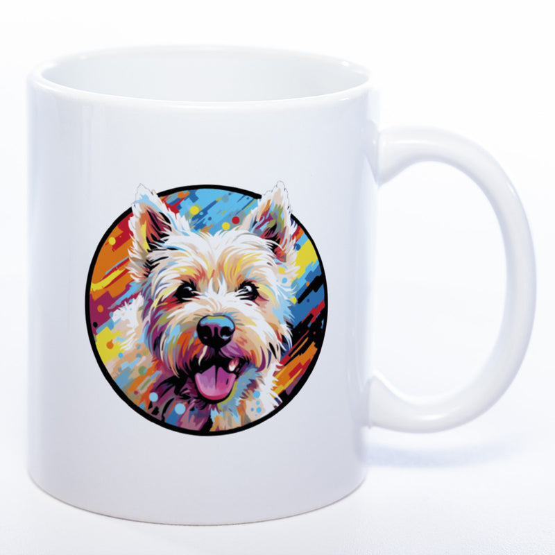 Mug Art Tasse mit Westhighland Terrier Motiv 3 & wahlweise mit NAMEN - Kaffeetasse StickyWorld Exclusive