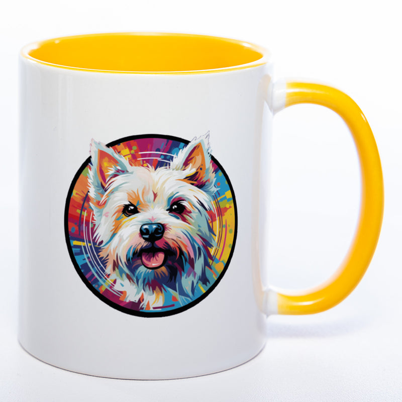Mug Art Tasse mit Westhighland Terrier Motiv 4 & wahlweise mit NAMEN - Kaffeetasse StickyWorld Exclusive
