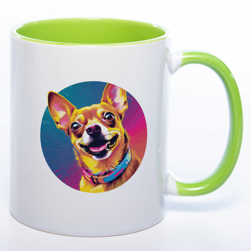 Mug Art Tasse mit Chihuahua & wahlweise mit NAMEN - Kaffeetasse StickyWorld Exclusive