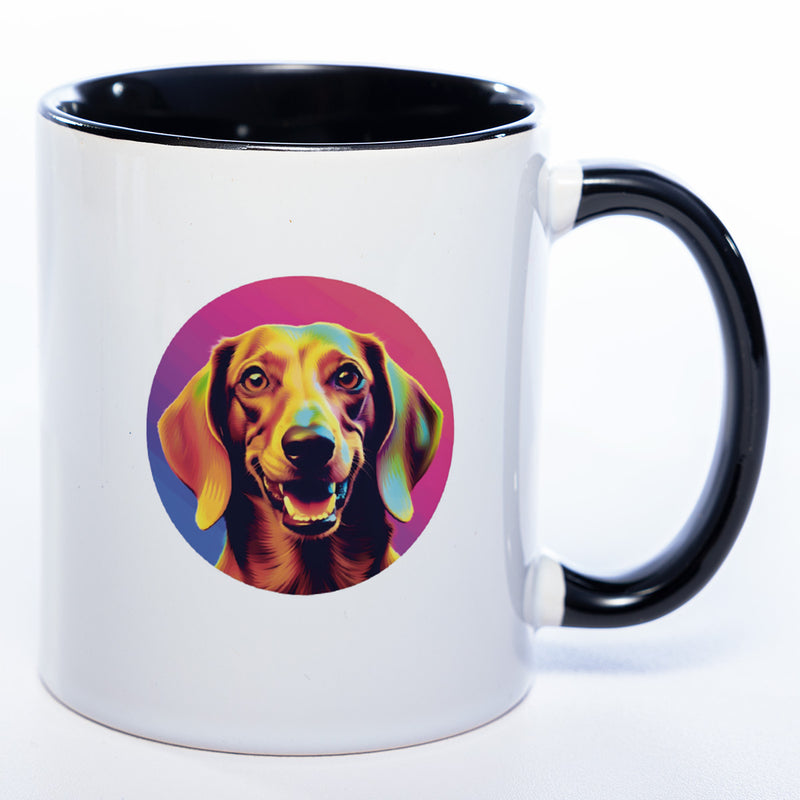 Mug Art Tasse mit Dackel Motiv 3 & wahlweise mit NAMEN - Kaffeetasse StickyWorld Exclusive