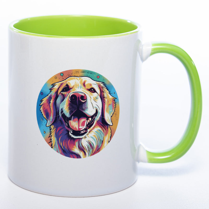 Mug Art Tasse mit Golden Retriever Motiv & wahlweise mit NAME - Kaffeetasse StickyWorld Exclusive