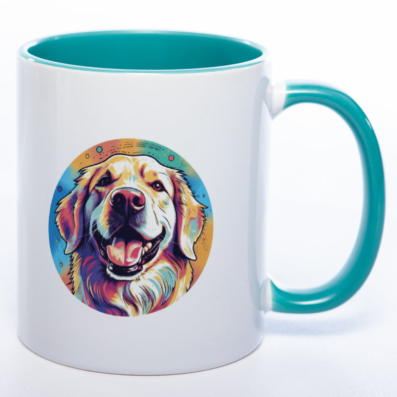 Mug Art Tasse mit Golden Retriever Motiv & wahlweise mit NAME - Kaffeetasse StickyWorld Exclusive