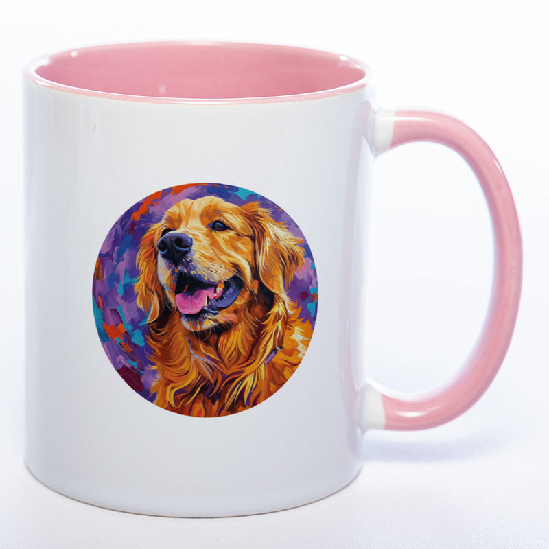 Mug Art Tasse mit Golden Retriever Motiv 3 & wahlweise mit NAME - Kaffeetasse StickyWorld Exclusive