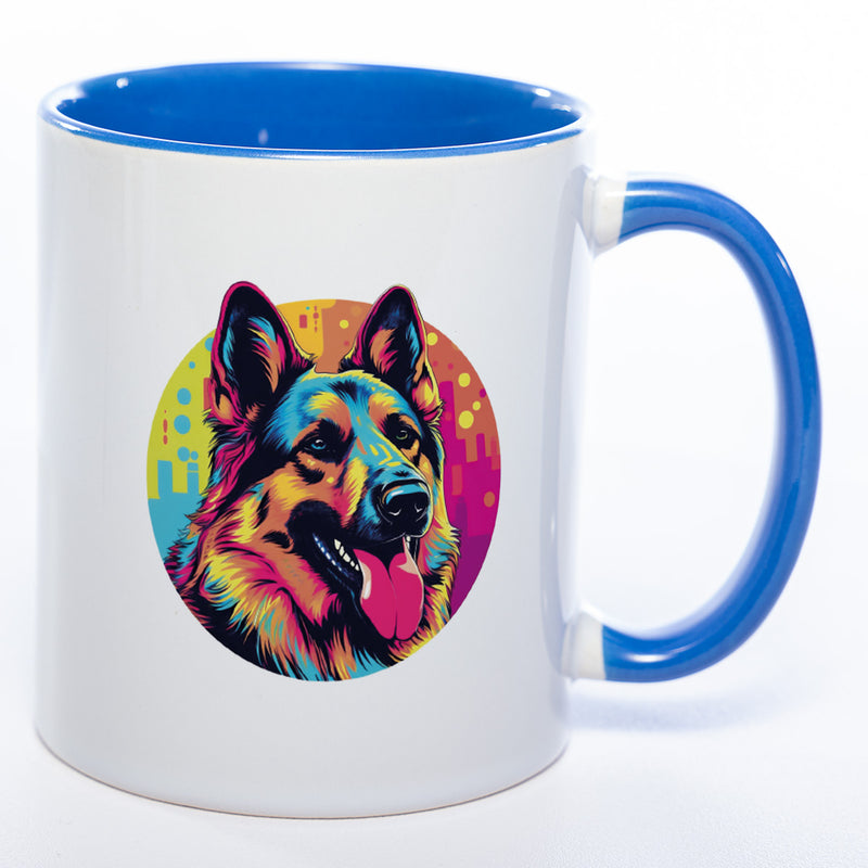 Mug Art Tasse mit Schäferhund Motiv & wahlweise mit NAME - Kaffeetasse StickyWorld Exclusive
