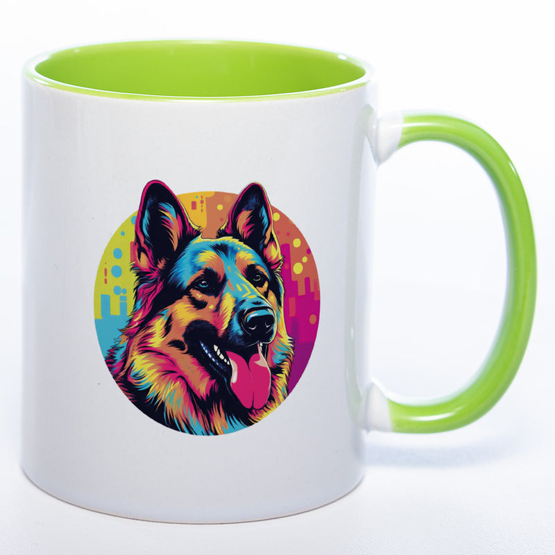 Mug Art Tasse mit Schäferhund Motiv & wahlweise mit NAME - Kaffeetasse StickyWorld Exclusive