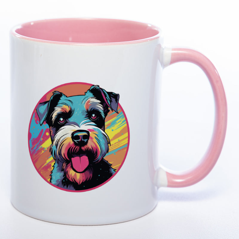 Mug Art Tasse mit Schnauzer Motiv  & wahlweise mit NAME - Kaffeetasse StickyWorld Exclusive