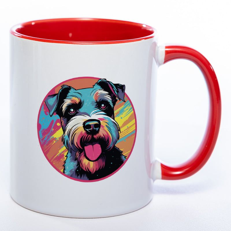 Mug Art Tasse mit Schnauzer Motiv  & wahlweise mit NAME - Kaffeetasse StickyWorld Exclusive