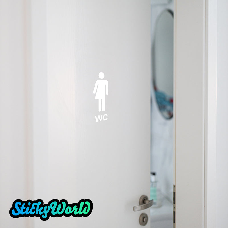 WC Unisex | Sticker für Türen