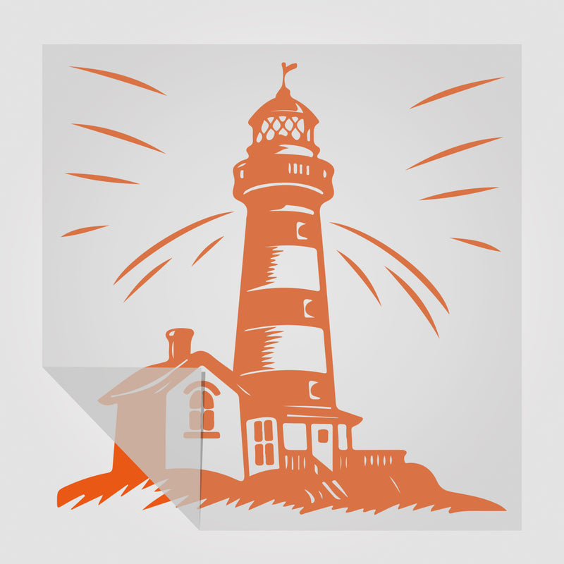 Aufkleber Leuchtturm in Sonderfarben  | Sticker für Campingfahrzeuge und mehr