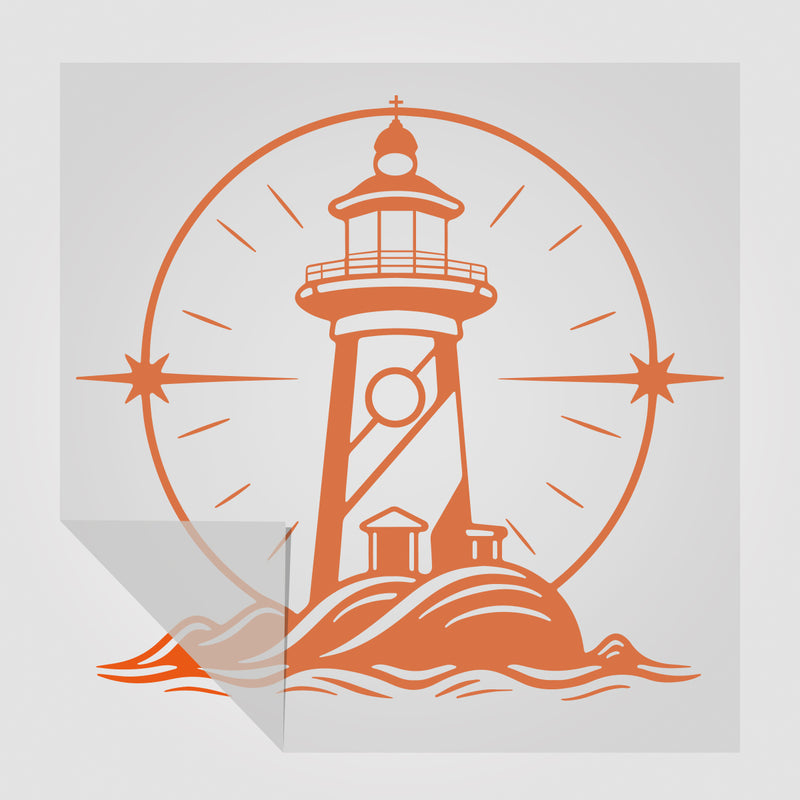 Aufkleber Leuchtturm Motiv 5 in Sonderfarben  | Sticker für Campingfahrzeuge und mehr