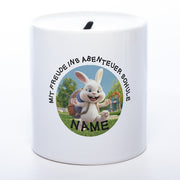 Spardose Einschulung Hase Wunschname