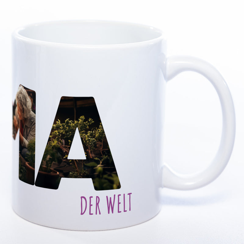 Tasse "Beste Oma der Welt" mit eigenem Foto | Garantiert spülmaschinenfest