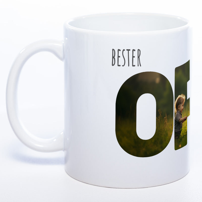 Tasse "Bester Opa der Welt" mit eigenen Fotos | Garantiert spülmaschinenfest