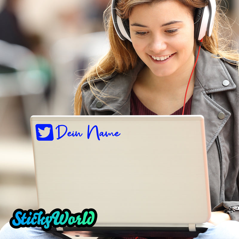 Social Media Sticker mit Deinem Namen in Sonderfarben GLITZER, REFLEKTOR, HOLO, GOLD, SILBER, NEON, FARBWECHSEL, MILCHGLAS